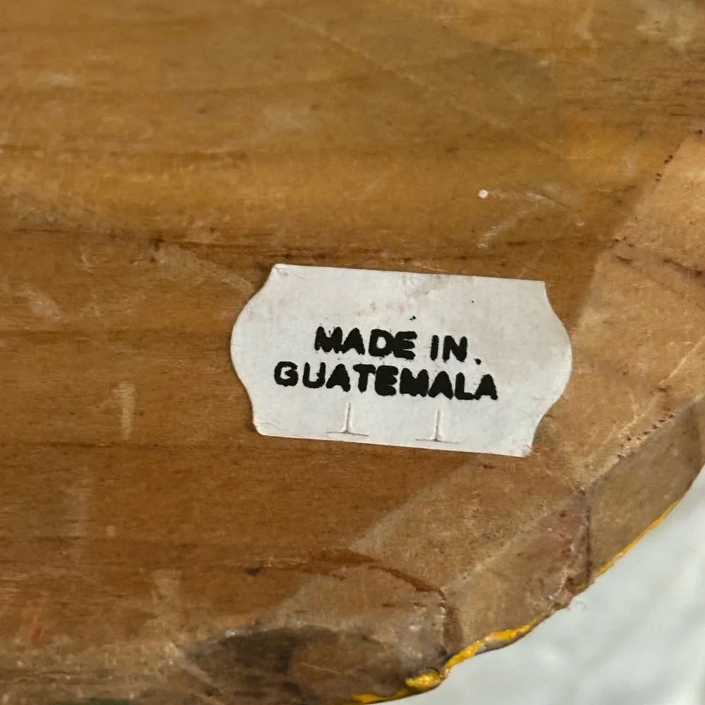 #41 One of A Kind Vintage Carved Mask from Antigia Guatemala. Beautiful Colors. - Picture 10 of 10